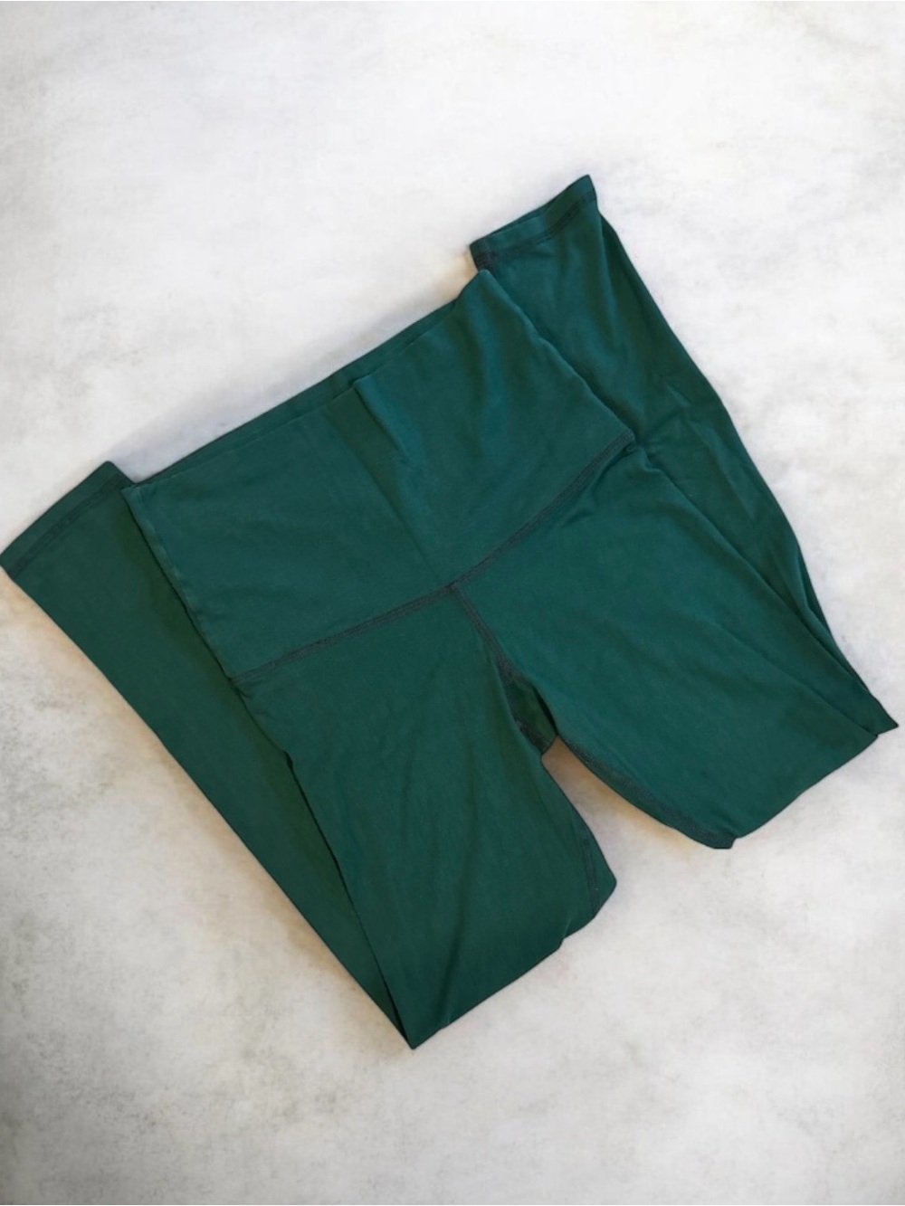 Title: Lotus Tribe Clothing Forest Green Foldover Waist Yoga Pants Leggings LG